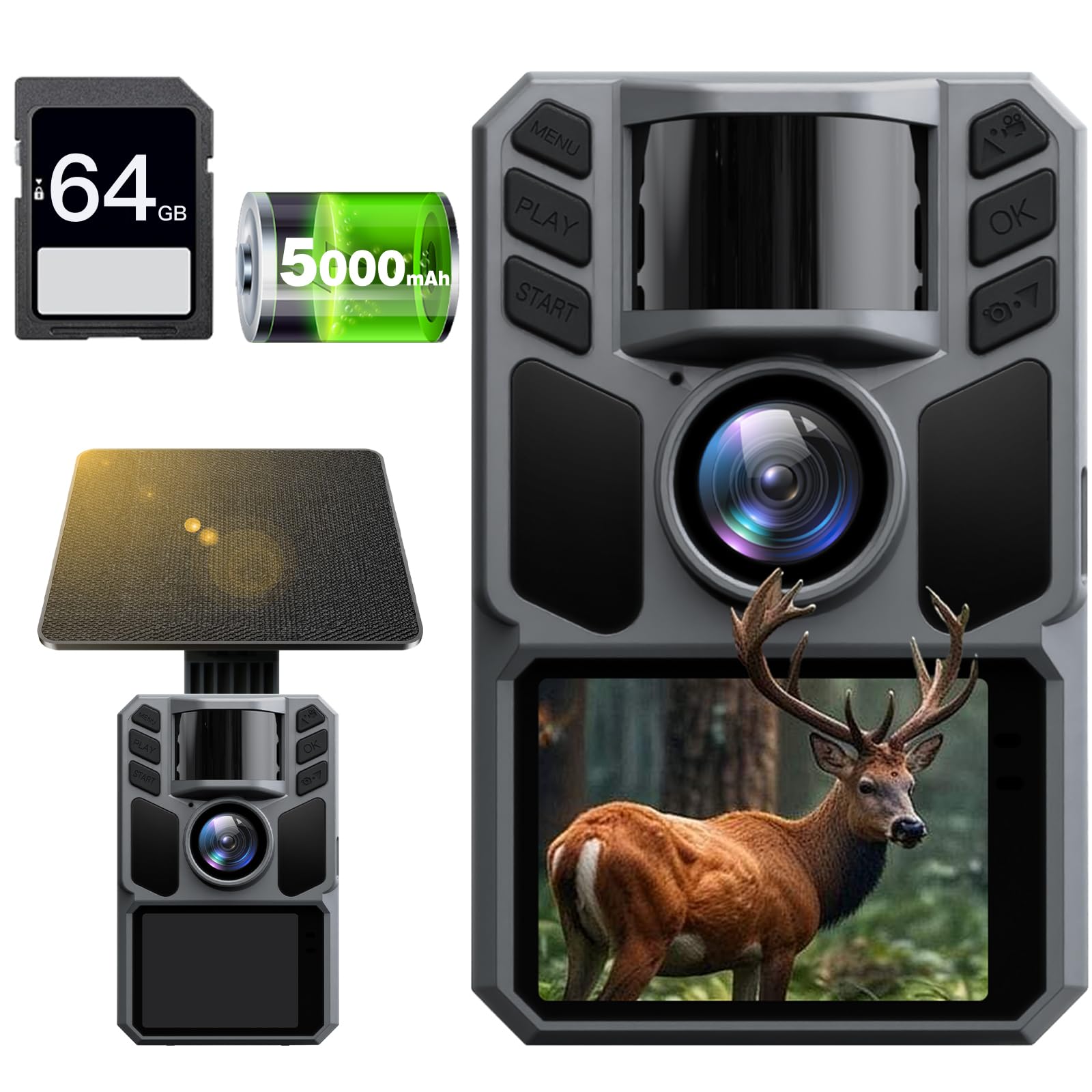 トレイルカメラ 4K ソーラー 野生動物 監視 防犯 赤外線 メモリーカード付 Amazon.co.jp: FKPCAM トレイルカメラ ソーラー式 野生動物監視